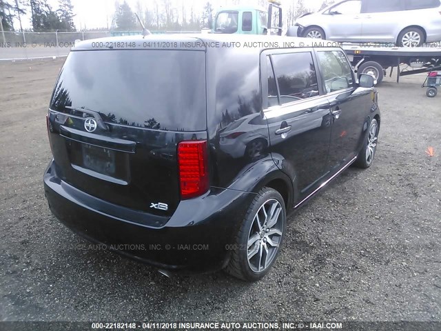 JTLKE50E781053498 - 2008 TOYOTA SCION XB BLACK photo 4