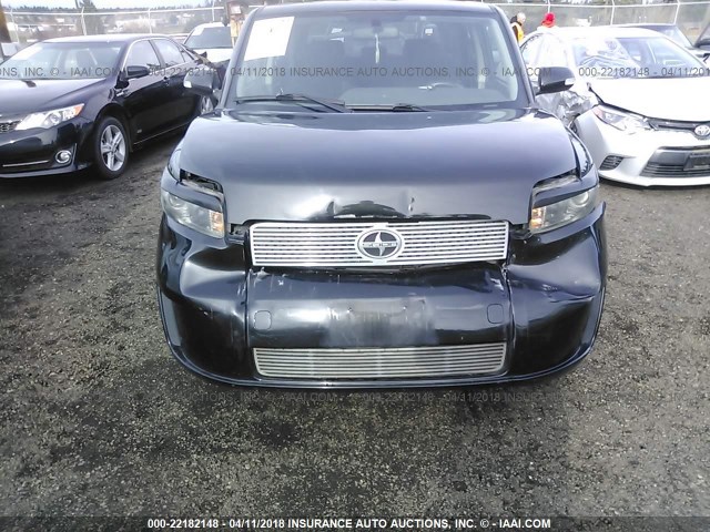 JTLKE50E781053498 - 2008 TOYOTA SCION XB BLACK photo 6