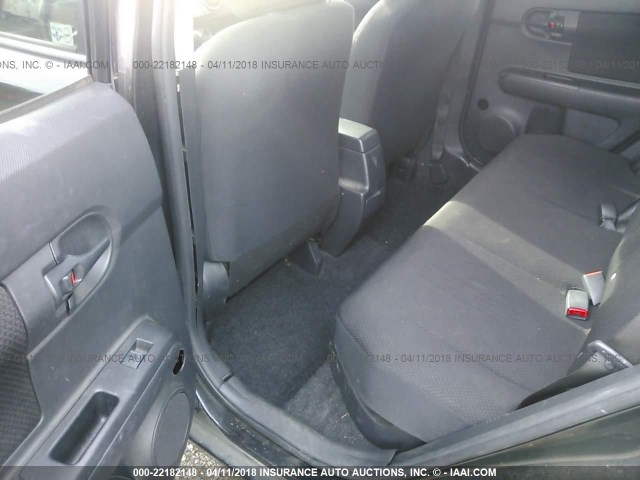 JTLKE50E781053498 - 2008 TOYOTA SCION XB BLACK photo 8