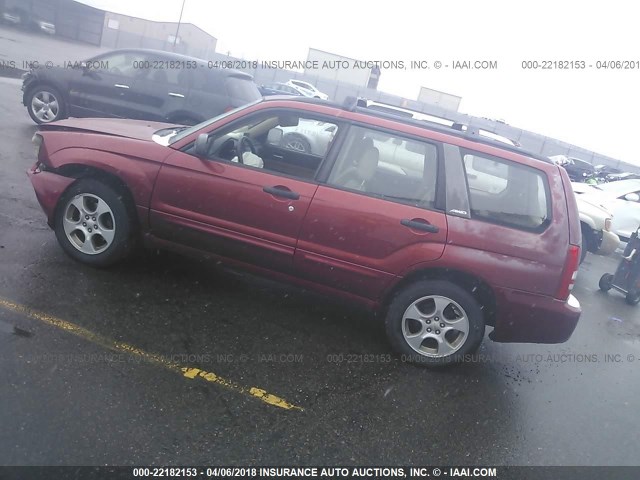 JF1SG65654H745215 - 2004 SUBARU FORESTER 2.5XS RED photo 3