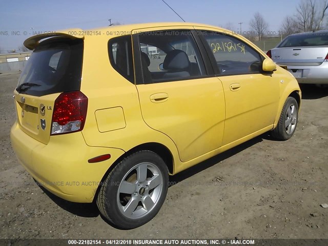 KL1TD66698B184801 - 2008 CHEVROLET AVEO LS 黄色 照片 4