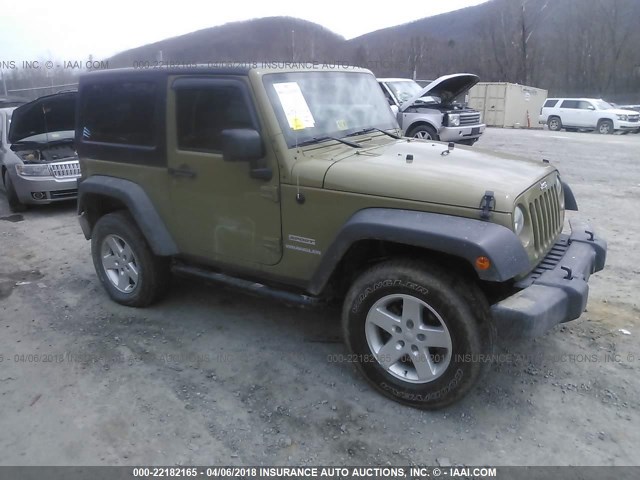 1C4AJWAG8DL538112 - 2013 JEEP WRANGLER SPORT 绿色 照片 1