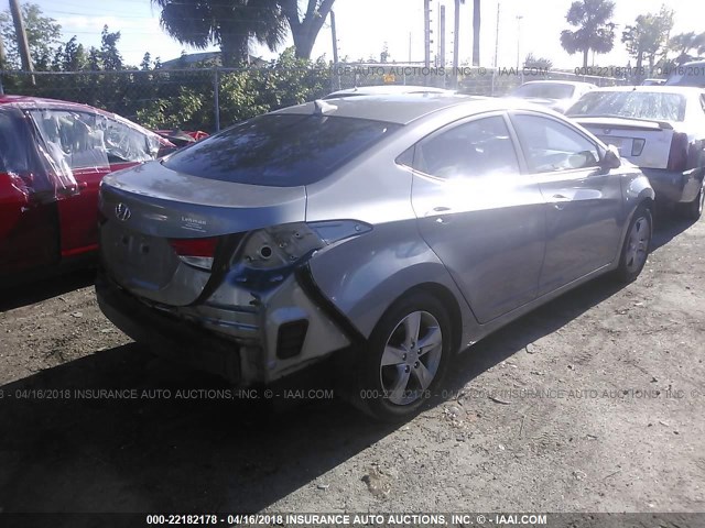 KMHDH4AE5BU080088 - 2011 HYUNDAI ELANTRA GLS/LIMITED SILVER photo 4