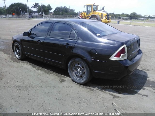 3FAHP06Z67R108773 - 2007 FORD FUSION S BLACK photo 3