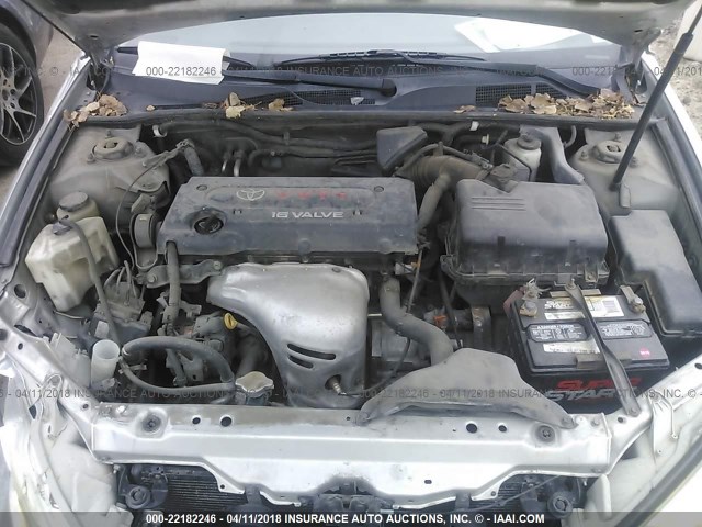 4T1BE32K35U414752 - 2005 TOYOTA CAMRY LE/XLE/SE SILVER photo 10