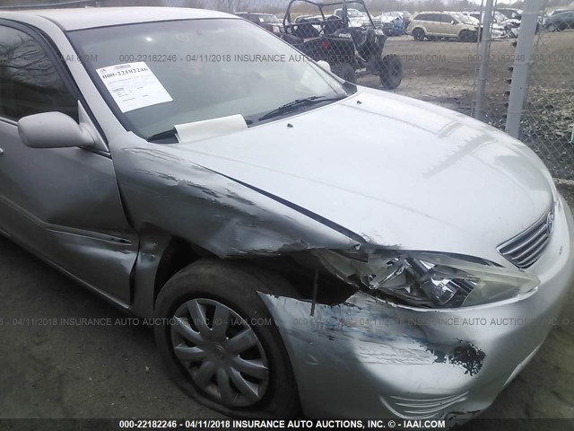 4T1BE32K35U414752 - 2005 TOYOTA CAMRY LE/XLE/SE SILVER photo 6