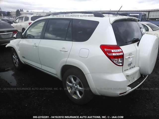 JTMDK4DV7A5084590 - 2010 TOYOTA RAV4 LIMITED WHITE photo 3