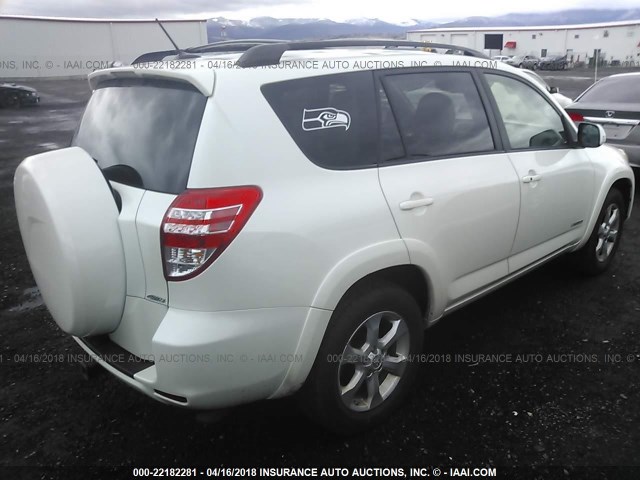 JTMDK4DV7A5084590 - 2010 TOYOTA RAV4 LIMITED WHITE photo 4