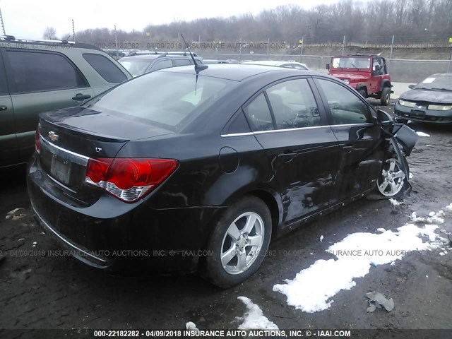 1G1PF5S93B7273670 - 2011 CHEVROLET CRUZE LT BLACK photo 4