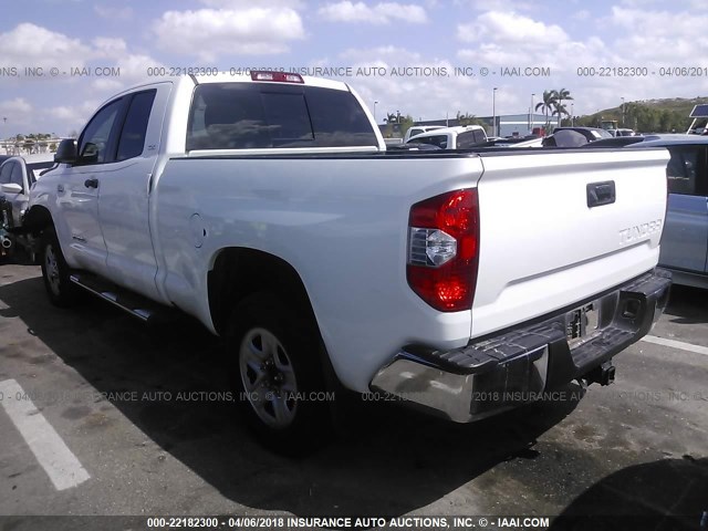 5TFRY5F17FX180865 - 2015 TOYOTA TUNDRA DOUBLE CAB SR/SR5 WHITE photo 3