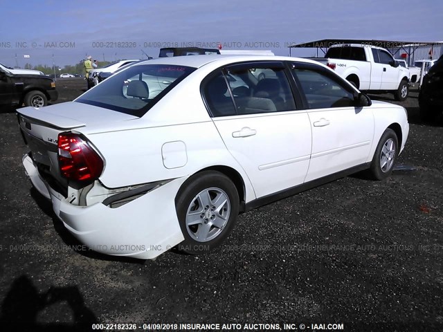 1G1ZT54805F192187 - 2005 CHEVROLET MALIBU LS 白色 照片 4