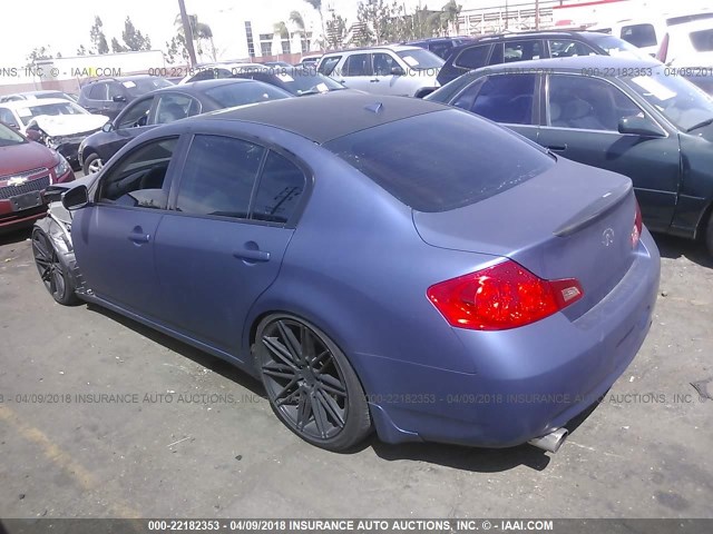 JNKCV61E19M014845 - 2009 INFINITI G37 JOURNEY/SPORT BLUE photo 3