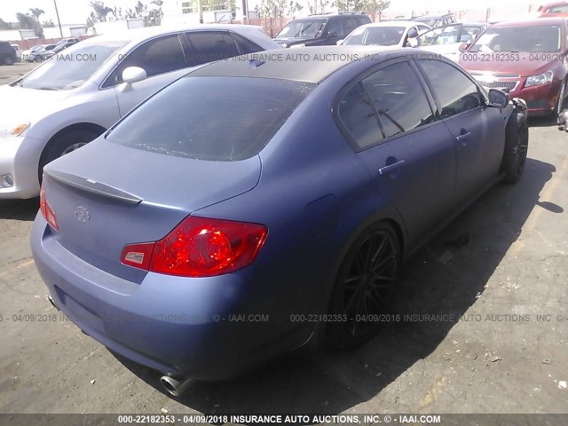 JNKCV61E19M014845 - 2009 INFINITI G37 JOURNEY/SPORT BLUE photo 4