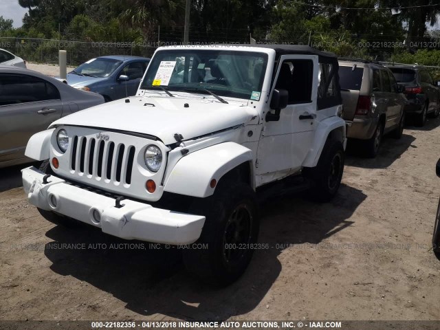 1C4AJWAG7DL687868 - 2013 JEEP WRANGLER SPORT თეთრი ფოტო 2