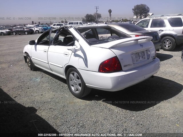 3N1CB51D56L550637 - 2006 NISSAN SENTRA 1.8/1.8S WHITE photo 3