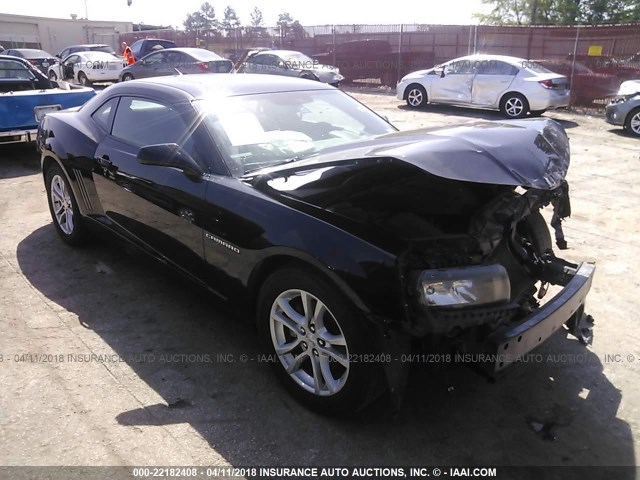 2G1FD1E32F9213885 - 2015 CHEVROLET CAMARO LT BLACK photo 1