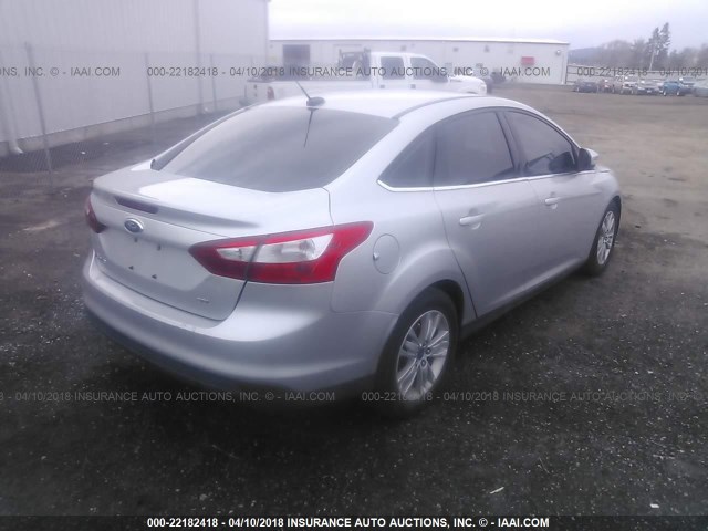 1FAHP3H2XCL339802 - 2012 FORD FOCUS SEL SILVER photo 4