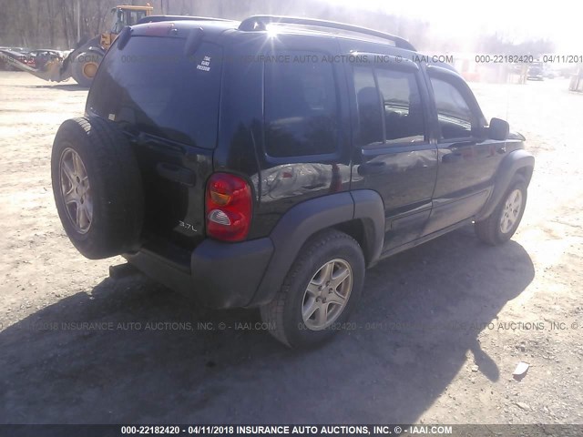 1J4GL48K54W247658 - 2004 JEEP LIBERTY SPORT 黑色 照片 4