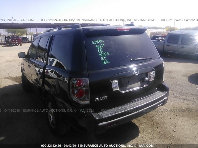 5FNYF28728B001291 - 2008 HONDA PILOT EXL BLACK photo 3