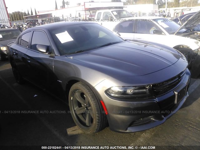 2C3CDXCT9HH614203 - 2017 DODGE CHARGER R/T GRAY photo 1
