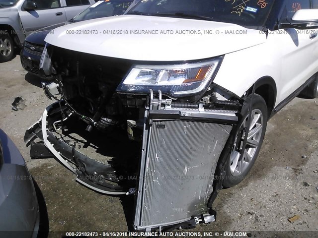 1FM5K7F87HGD49855 - 2017 FORD EXPLORER LIMITED WHITE photo 6