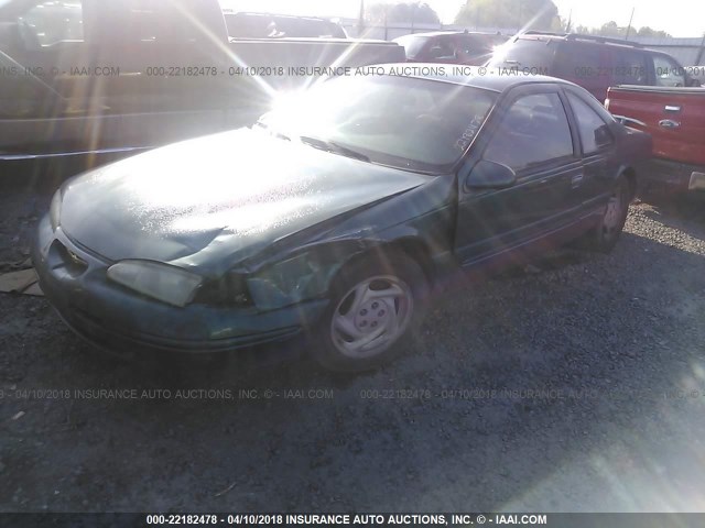 1FALP62W5TH141445 - 1996 FORD THUNDERBIRD LX GREEN photo 2