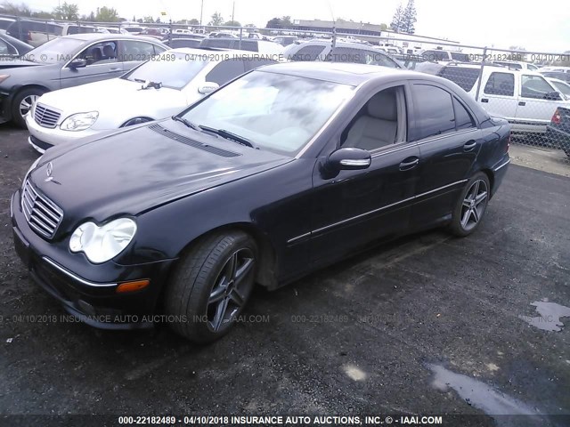 WDBRF52H77F878973 - 2007 MERCEDES-BENZ C 230 BLACK photo 2