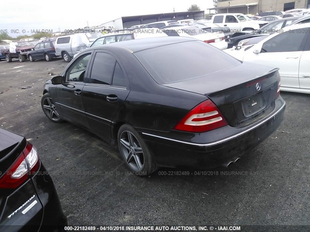 WDBRF52H77F878973 - 2007 MERCEDES-BENZ C 230 BLACK photo 3