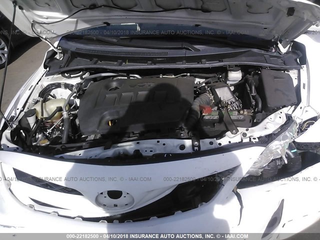 2T1BU4EE7BC667147 - 2011 TOYOTA COROLLA S/LE WHITE photo 10