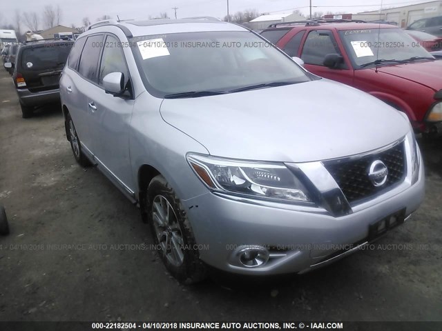 5N1AR2MM3FC600615 - 2015 NISSAN PATHFINDER S/SV/SL/PLATINUM 银色 照片 1
