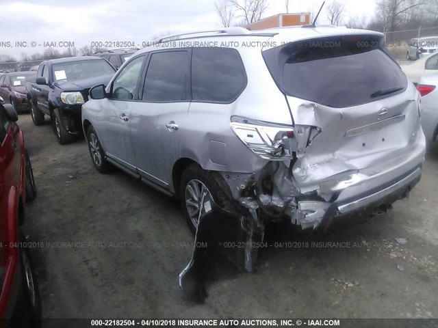 5N1AR2MM3FC600615 - 2015 NISSAN PATHFINDER S/SV/SL/PLATINUM 银色 照片 3