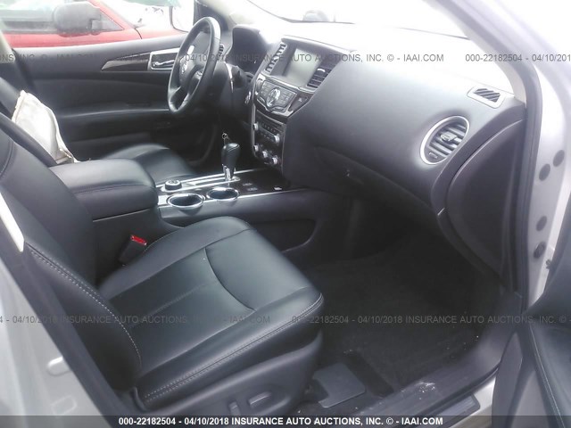 5N1AR2MM3FC600615 - 2015 NISSAN PATHFINDER S/SV/SL/PLATINUM 银色 照片 5