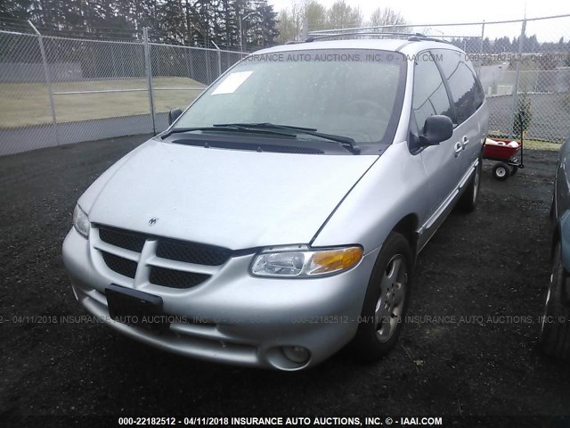 1B4GP44G8YB769433 - 2000 DODGE GRAND CARAVAN SE/SPORT SILVER photo 2