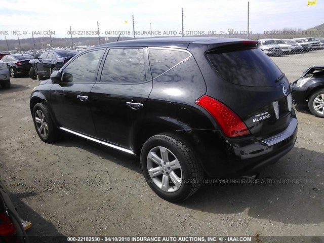 JN8AZ08T07W511051 - 2007 NISSAN MURANO SL/SE/S BLACK photo 3