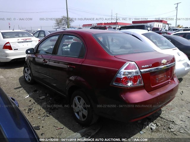 KL1TD56E99B338586 - 2009 CHEVROLET AVEO LS/LT 红色 照片 3