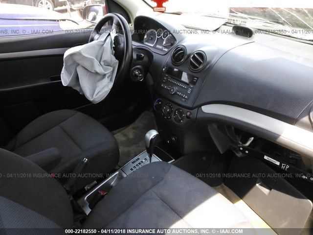 KL1TD56E99B338586 - 2009 CHEVROLET AVEO LS/LT 红色 照片 5