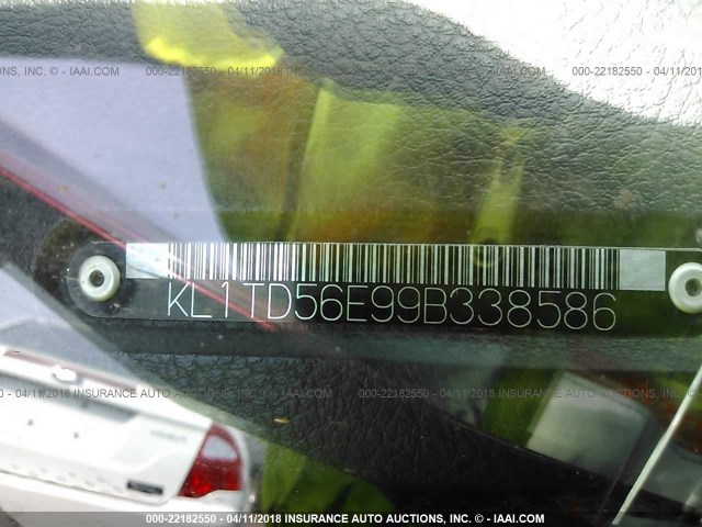 KL1TD56E99B338586 - 2009 CHEVROLET AVEO LS/LT 红色 照片 9