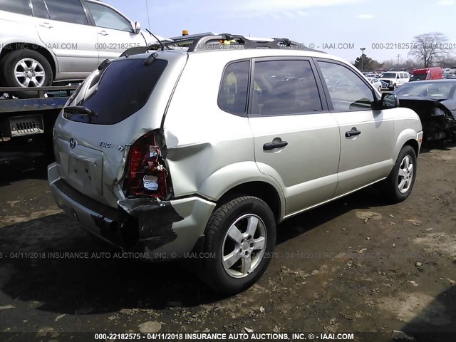 KM8JM12B06U249523 - 2006 HYUNDAI TUCSON GL Champagne photo 4