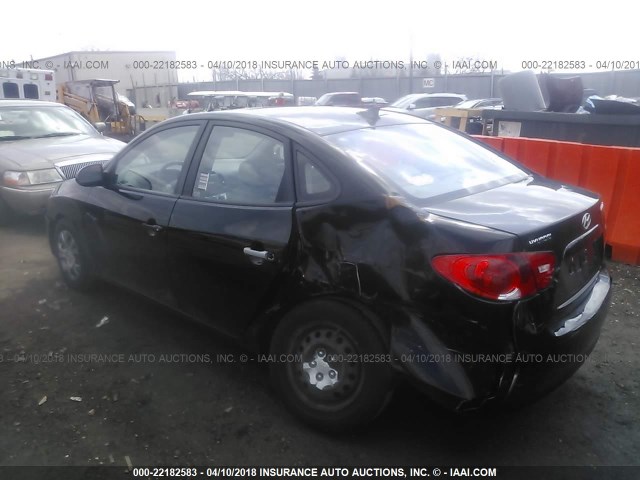 KMHDU46D69U820690 - 2009 HYUNDAI ELANTRA GLS/SE BLACK photo 3