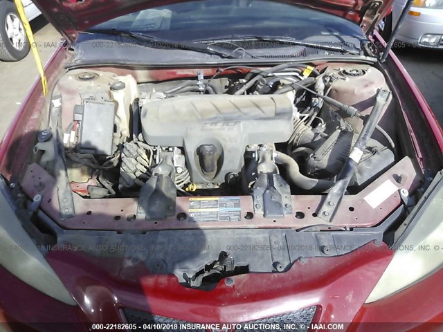 2G2WP552381184836 - 2008 PONTIAC GRAND PRIX Қызыл фото 10
