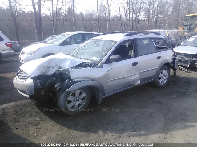 4S4BP61C257335612 - 2005 SUBARU LEGACY OUTBACK 2.5I SILVER photo 2