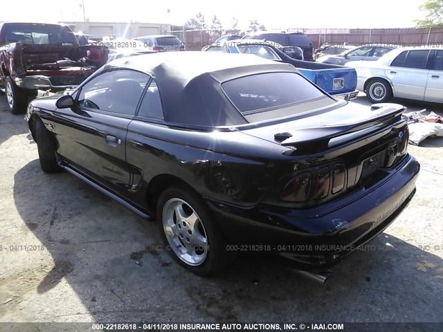 1FALP45D4SF210683 - 1995 FORD MUSTANG COBRA SVT BLACK photo 3