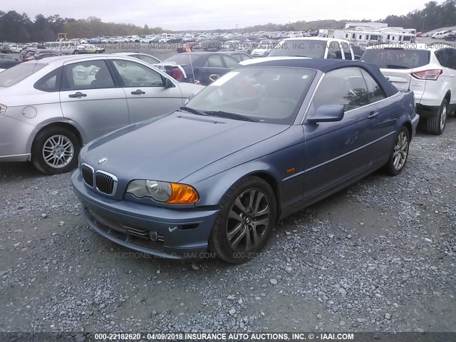 WBABS53451JU85808 - 2001 BMW 330 CI BLUE photo 2