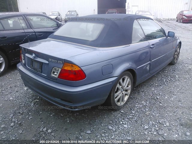 WBABS53451JU85808 - 2001 BMW 330 CI BLUE photo 4
