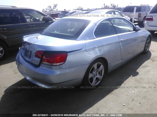 WBAWR33519P343586 - 2009 BMW 328 I SULEV BLUE photo 4