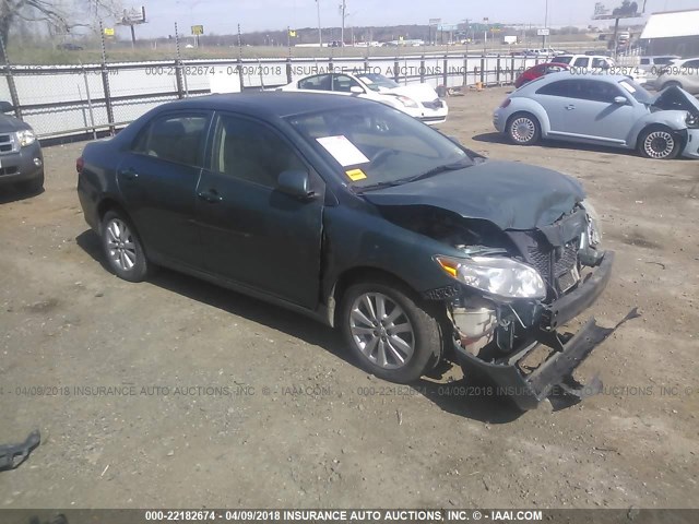 1NXBU40E59Z029673 - 2009 TOYOTA COROLLA S/LE/XLE GREEN photo 1