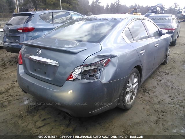 1N4AA5AP3BC800499 - 2011 NISSAN MAXIMA S/SV TEAL photo 4