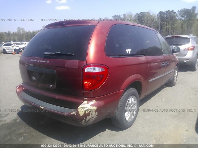 1D4GP24R84B553927 - 2004 DODGE GRAND CARAVAN SE MAROON photo 4