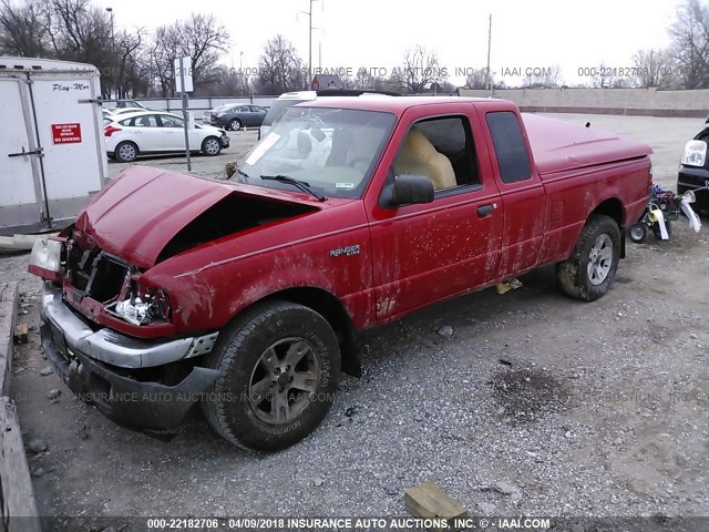 1FTZR45E05PA55703 - 2005 FORD RANGER SUPER CAB RED photo 2