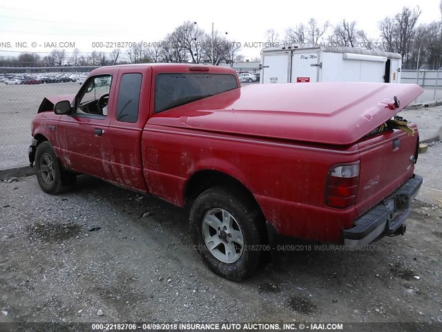 1FTZR45E05PA55703 - 2005 FORD RANGER SUPER CAB RED photo 3